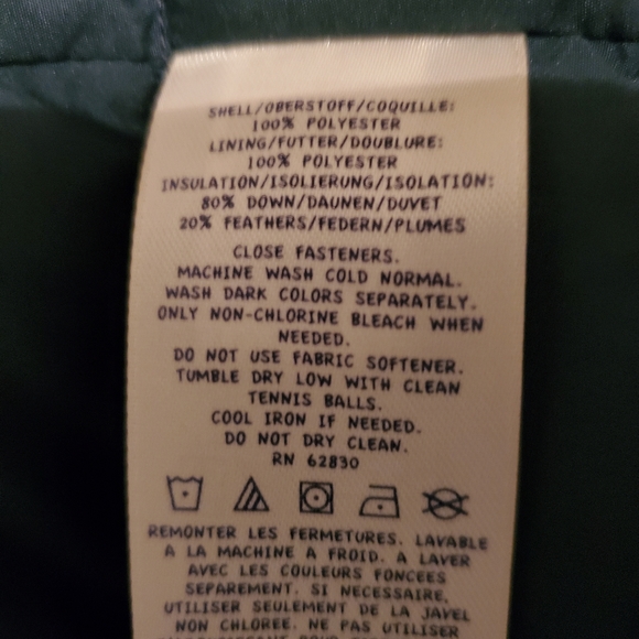 Lands end kids down vest forest green - Picture 2 of 6